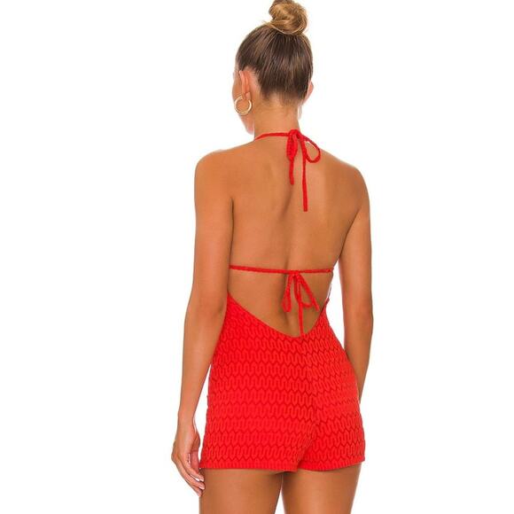 Lovers + Friends Kenya Romper in Red NWT Size Small - Picture 3 of 3